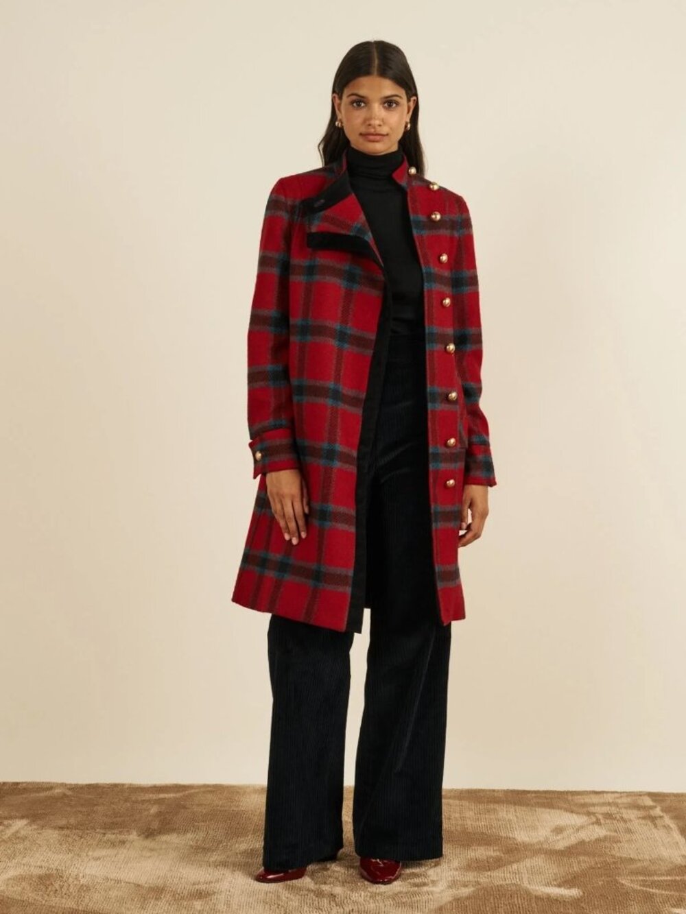 Maria de la Orden Casimir Plaid Coat